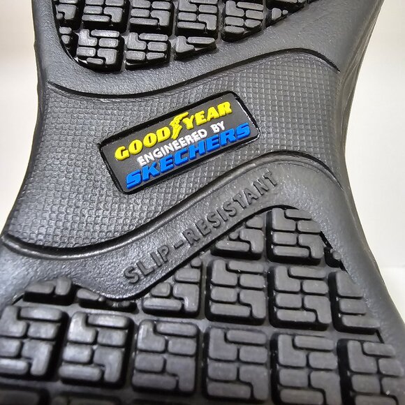 Women's Goodyear Engineered by Skechers Rogue Slip Resistant Comfort Shoes Black - Picture 7 of 12